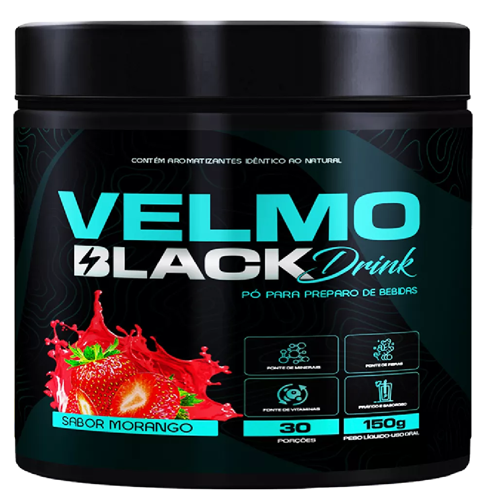Velmo Black Drink Morango 1 Mês