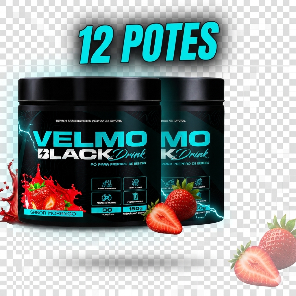 Velmo Black Drink Morango 12 Meses