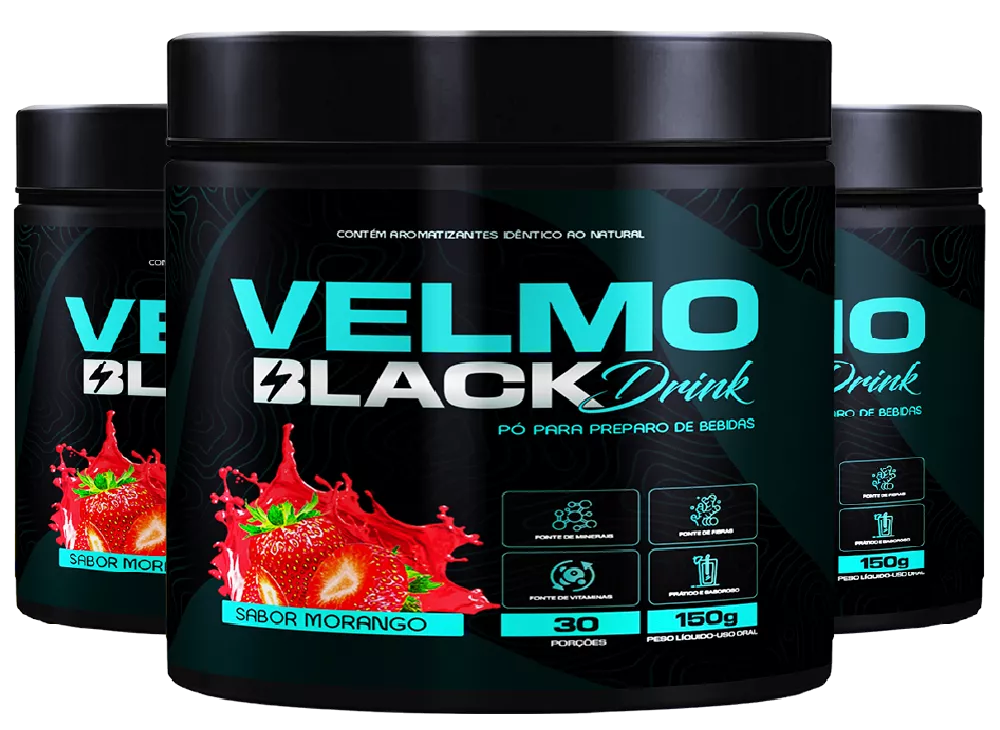 Velmo Black Drink Morango 3 Meses