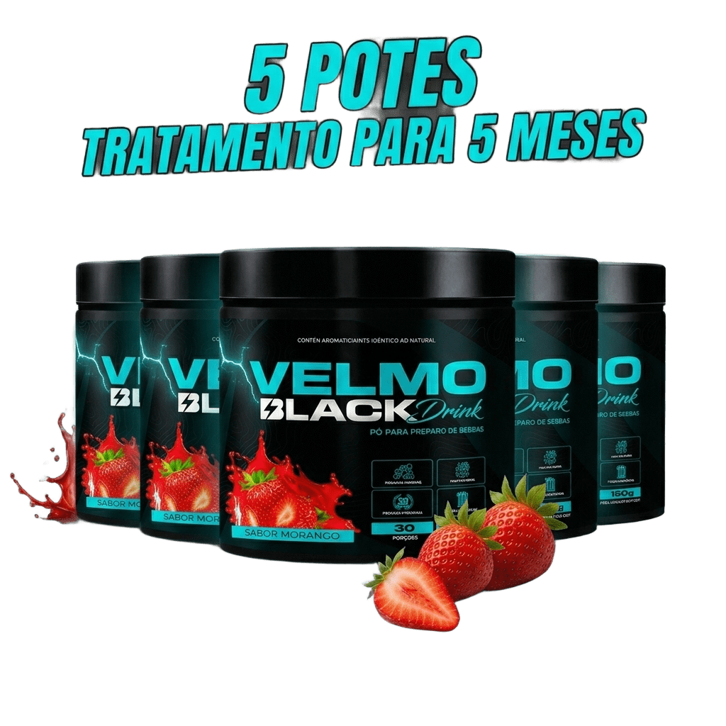 Velmo Black Drink Morango 5 Meses